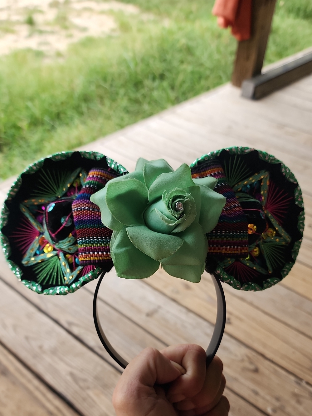 Handmade Sombrero Floral Fiesta Ears